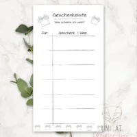 Geschenke Liste