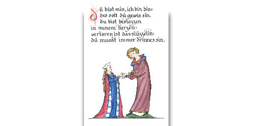 Illustration im mittelalterlichen Stil